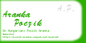 aranka poczik business card